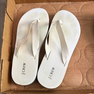 J. Crew Cream Flip Flops